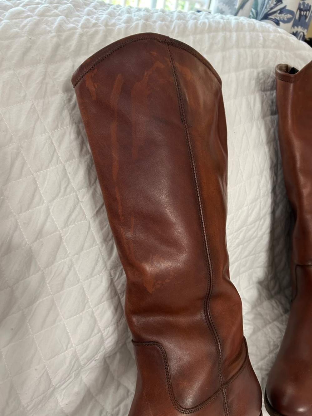 Frye Cognac Leather Tall Boots - Picture 5 of 9